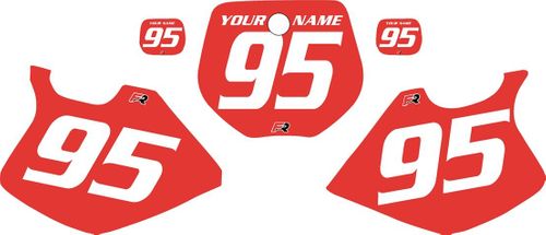 1993-1995 Yamaha YZ250 Custom Pre-Printed Red Background - White Numbers by Factory Ride