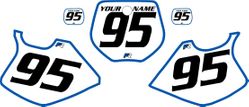 1993-1995 Yamaha YZ250 Custom Pre-Printed White Background - Blue Bold Pinstripe by Factory Ride 1993-1995 Yamaha YZ250 Custom Pre-Printed White Background - Blue Bold Pinstripe by Factory Ride