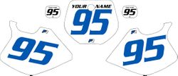 1993-1995 Yamaha YZ250 Custom Pre-Printed White Background - Blue Numbers by Factory Ride 1993-1995 Yamaha YZ250 Custom Pre-Printed White Background - Blue Numbers by Factory Ride