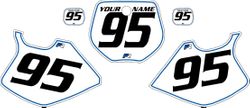 1993-1995 Yamaha YZ250 Custom Pre-Printed White Background - Blue Pinstripe by Factory Ride 1993-1995 Yamaha YZ250 Custom Pre-Printed White Background - Blue Pinstripe by Factory Ride