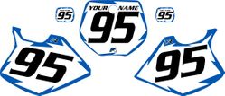 1993-1995 Yamaha YZ250 Custom Pre-Printed White Background - Blue Shock Series by Factory Ride 1993-1995 Yamaha YZ250 Custom Pre-Printed White Background - Blue Shock Series by Factory Ride