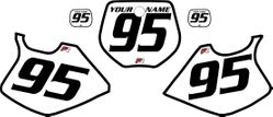 1993-1995 Yamaha YZ250 Custom White Pre-Printed Background - Black Bold Pinstripe by Factory Ride 1993-1995 Yamaha YZ250 Custom White Pre-Printed Background - Black Bold Pinstripe by Factory Ride