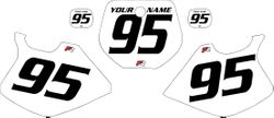1993-1995 Yamaha YZ250 Custom White Pre-Printed Background - Black Numbers by Factory Ride 1993-1995 Yamaha YZ250 Custom White Pre-Printed Background - Black Numbers by Factory Ride