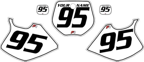 1993-1995 Yamaha YZ250 Custom White Pre-Printed Background - Black Pinstripe by Factory Ride