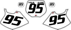 1993-1995 Yamaha YZ250 Custom White Pre-Printed Background - Black Pinstripe by Factory Ride 1993-1995 Yamaha YZ250 Custom White Pre-Printed Background - Black Pinstripe by Factory Ride