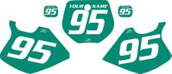 1993-1995 Yamaha YZ250 Green Pre-Printed Backgrounds - White Numbers by FactoryRide 1993-1995 Yamaha YZ250 Green Pre-Printed Backgrounds - White Numbers by FactoryRide