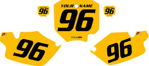1996-2002 Honda CR80 Pre-Printed Backgrounds Yellow - Black Numbers by FactoryRide