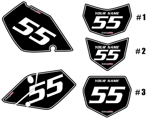 2000-2023 Suzuki DRZ400 Black Pre-Printed Background - White Pinstripe by FactoryRide