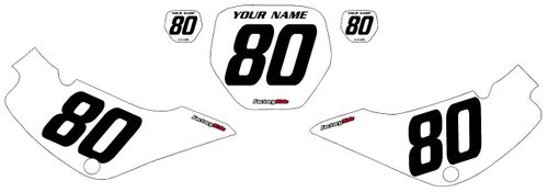 2001-2004 Suzuki JR80 White Pre-Printed Background - Black Numbers by Factory Ride
