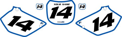 2002-2004 Yamaha YZ250 Custom Pre-Printed Background White - Blue Bold Pinstripe by Factory Ride