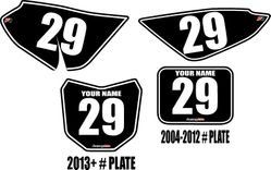 2004-2026 Honda CRF50 Black Pre-Printed Background - White Pinstripe by FactoryRide 2004-2026 Honda CRF50 Black Pre-Printed Background - White Pinstripe by FactoryRide