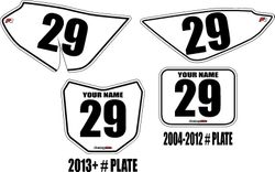 2004-2026 Honda CRF50 White Pre-Printed Background - Black Pinstripe by FactoryRide 2004-2026 Honda CRF50 White Pre-Printed Background - Black Pinstripe by FactoryRide