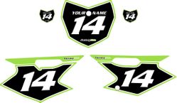 2008-2026 Kawasaki KLX 140 Custom Pre-Printed Background Black - Green Pro Pinstripe by Factory Ride