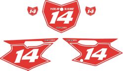 2008-2026 Kawasaki KLX 140 Custom Pre-Printed Red Background - White Pinstripe by Factory Ride