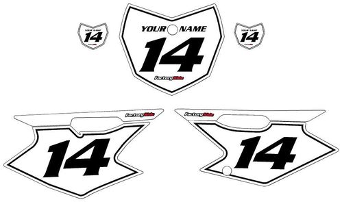 2008-2026 Kawasaki KLX140 Custom White Pre-Printed Background - Black Pinstripe by Factory Ride