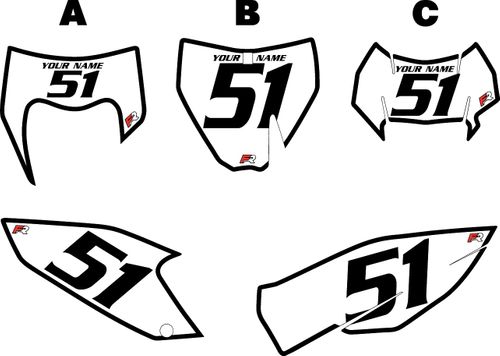 2014-2015 Husqvarna FE250 White Pre-Printed Backgrounds - Black Bold Pinstripe by FactoryRide