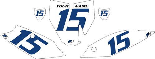 2014-2017 Husqvarna TC85 White Pre-Printed Backgrounds - Blue Numbers by FactoryRide