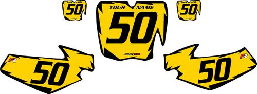 2014-2021 COBRA CX50 JR Yellow Pre-Printed Backgrounds - Black Shock by Factory Ride