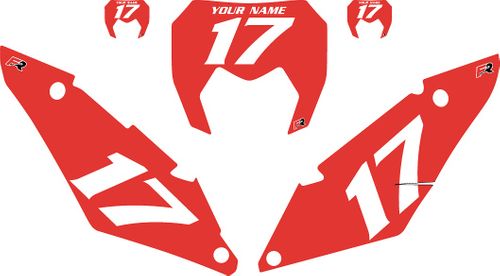 2017-2021 SHERCO 300 SE Custom Pre-Printed Background Red - White Numbers by Factory Ride