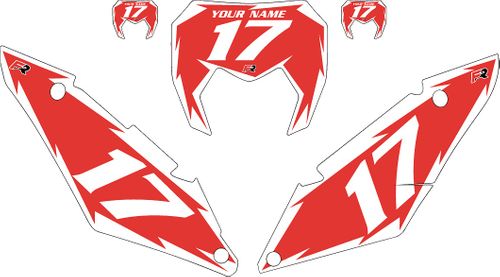 2017-2021 SHERCO 300 SE Custom Pre-Printed Background Red - White Shock Series by Factory Ride