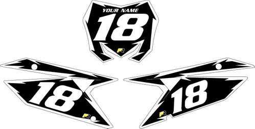 2018-2023 Suzuki RMZ450 Custom Pre-Printed Black Background - White Shock Series by Factory Ride