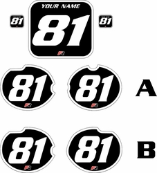 Fits Honda CR125 1981 Pre-Printed Backgrounds Black - White Bold Pinstripe by FactoryRide Fits Honda CR125 1981 Pre-Printed Backgrounds Black - White Bold Pinstripe by FactoryRide