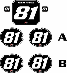 Fits Honda CR125 1981 Pre-Printed Backgrounds Black - White Pinstripe by FactoryRide Fits Honda CR125 1981 Pre-Printed Backgrounds Black - White Pinstripe by FactoryRide