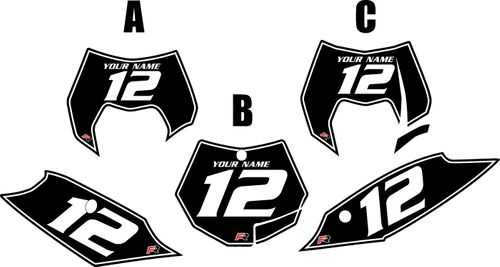 Fits KTM 300 XC-W 2013 Black Pre-Printed Backgrounds - White Pinstripe by Factory Ride