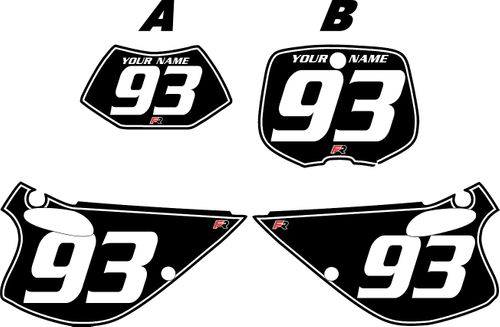 Fits KTM 360 SX 1996-1997 Black Pre-Printed Backgrounds - White Pinstripe by FactoryRide