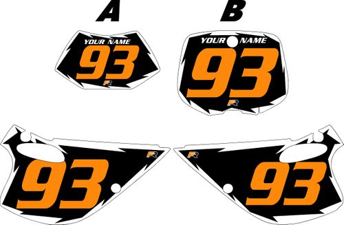 Fits KTM 360 SX 1996-1997 Black with White Shock - Orange Number by FactoryRide