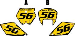 Fits KTM 450 SX 2005-2006 Yellow Pre-Printed Backgrounds - Black Shock by Factory Ride Fits KTM 450 SX 2005-2006 Yellow Pre-Printed Backgrounds - Black Shock by Factory Ride