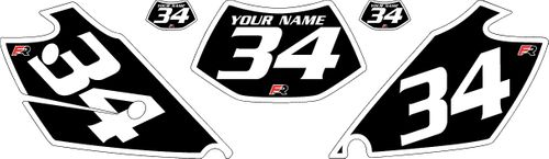 KTM 400 EXC 2004 Pre-Printed Backgrounds Black - White Bold Pinstripe by FactoryRide