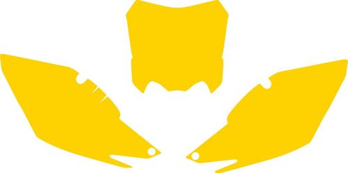 PLAIN Regular Yellow Background Decal Set - Most Year/Make/Models