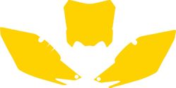 PLAIN Regular Yellow Background Decal Set - Most Year/Make/Models