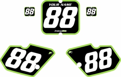 1988-1989 Kawasaki KX80 Black Pre-Printed Backgrounds - Green Bold Pinstripe by FactoryRide 1988-1989 Kawasaki KX80 Black Pre-Printed Backgrounds - Green Bold Pinstripe by FactoryRide