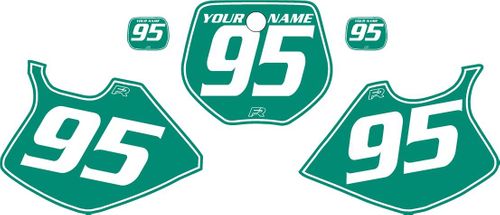 1993-1995 Yamaha YZ125 Green Pre-Printed Backgrounds - White Pinstripe by FactoryRide