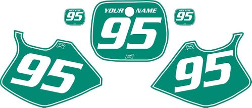 1993-1995 Yamaha YZ125 Green Pre-Printed Backgrounds - White Pinstripe by FactoryRide