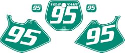 1993-1995 Yamaha YZ250 Green Pre-Printed Backgrounds - White Pinstripe by FactoryRide 1993-1995 Yamaha YZ250 Green Pre-Printed Backgrounds - White Pinstripe by FactoryRide