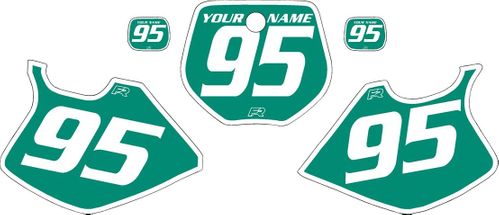 1993-1995 Yamaha YZ125 Green Pre-Printed Backgrounds - White Bold Pinstripe by FactoryRide