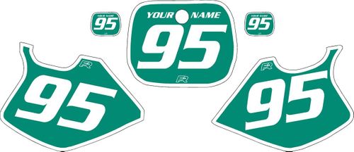 1993-1995 Yamaha YZ125 Green Pre-Printed Backgrounds - White Bold Pinstripe by FactoryRide
