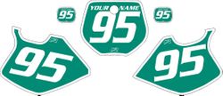 1993-1995 Yamaha YZ250 Green Pre-Printed Backgrounds - White Bold Pinstripe by FactoryRide 1993-1995 Yamaha YZ250 Green Pre-Printed Backgrounds - White Bold Pinstripe by FactoryRide