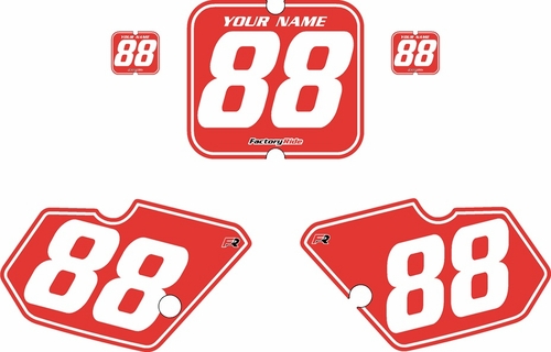1988-1989 Kawasaki KX80 Red Pre-Printed Backgrounds - White Pinstripe by FactoryRide