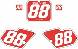 1988-1989 Kawasaki KX80 Red Pre-Printed Backgrounds - White Bold Pinstripe by FactoryRide 1988-1989 Kawasaki KX80 Red Pre-Printed Backgrounds - White Bold Pinstripe by FactoryRide