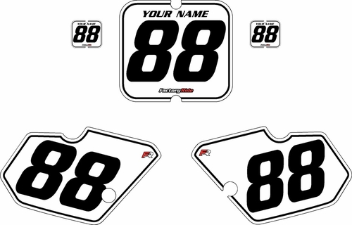 1988-1989 Kawasaki KX80 White Pre-Printed Backgrounds - Black Pinstripe by FactoryRide