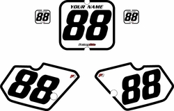1988-1989 Kawasaki KX80 White Pre-Printed Backgrounds - Black Bold Pinstripe by FactoryRide 1988-1989 Kawasaki KX80 White Pre-Printed Backgrounds - Black Bold Pinstripe by FactoryRide