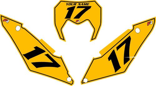 2017-2024 SHERCO 300 SE Yellow Pre-Printed Backgrounds - Black Pinstripe by FactoryRide