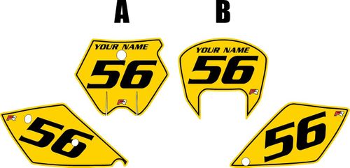 Fits KTM 450 SX 2005-2006 Yellow Pre-Printed Backgrounds - Black Pinstripe by Factory Ride