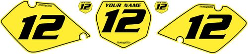2001-2002 Suzuki RM125 Yellow Pre-Printed Backgrounds  - Black Pinstripe by FactoryRide