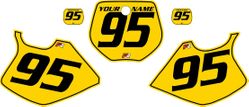 Yamaha YZ125 1993-1995 Yellow Pre-Printed Backgrounds - Black Pinstripe by FactoryRide