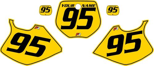 Yamaha YZ250 1993-1995 Yellow Pre-Printed Backgrounds - Black Pinstripe by FactoryRide